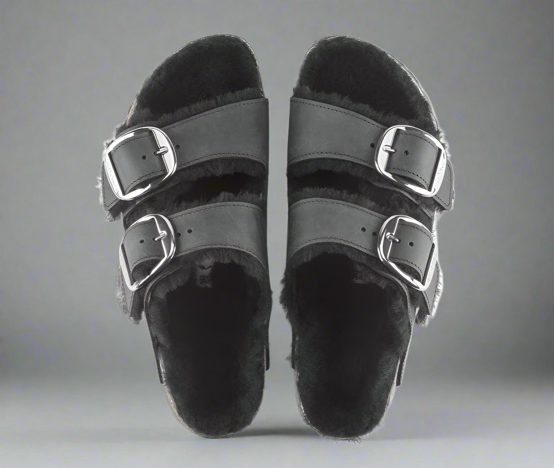 Arizona shearling noire(grand boucles )