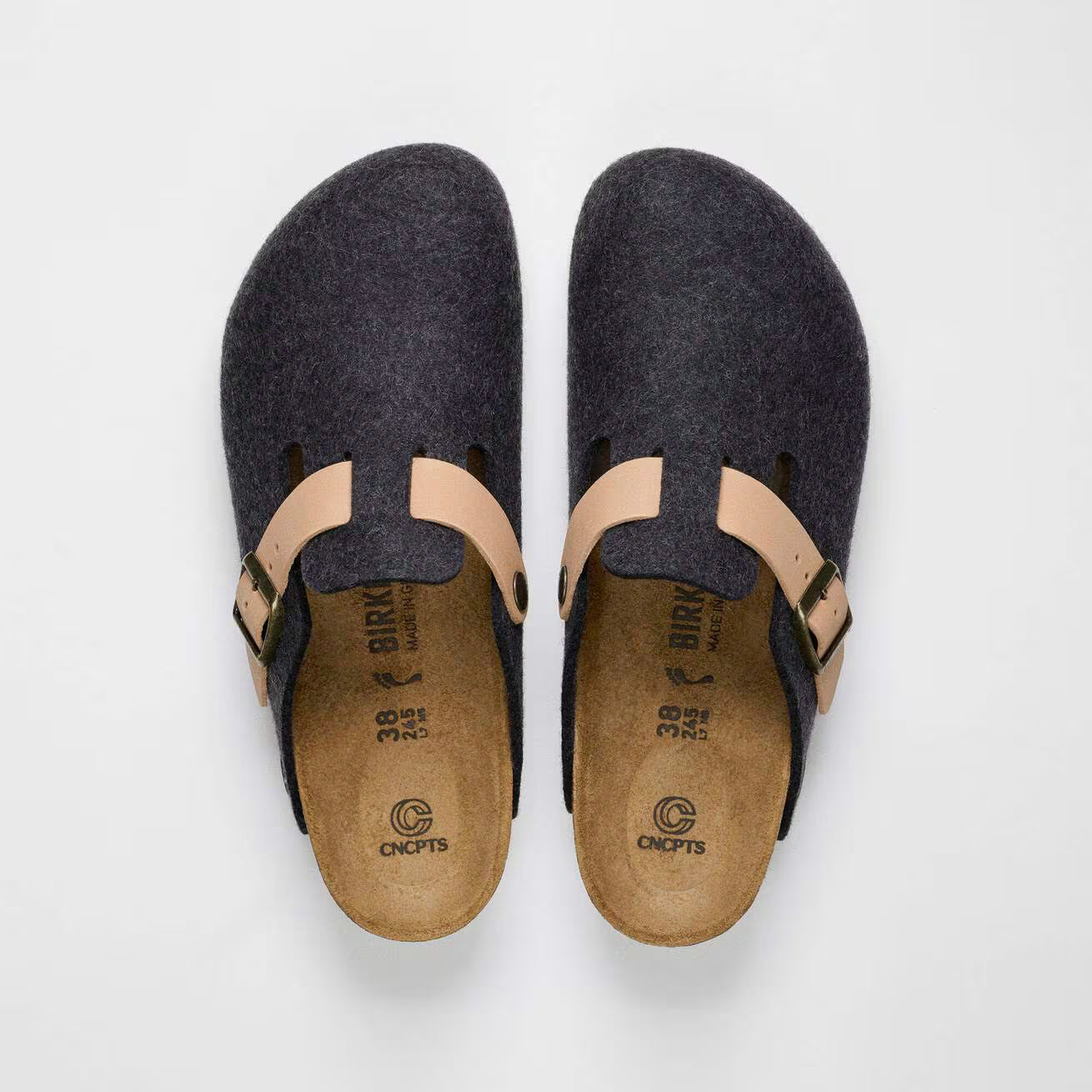 Boston noire ceinture beige