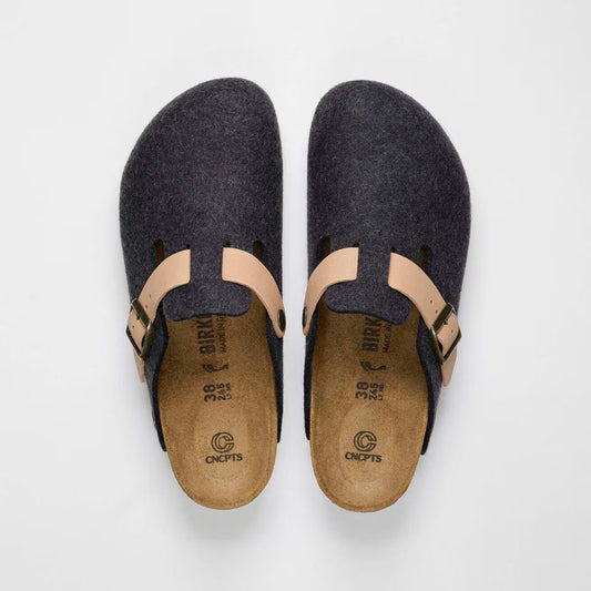 Boston noire ceinture beige