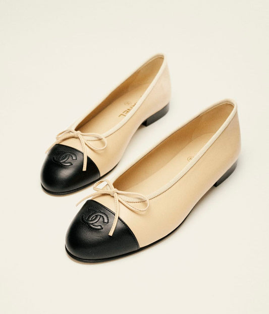 Channel Flats Ballet – Beige