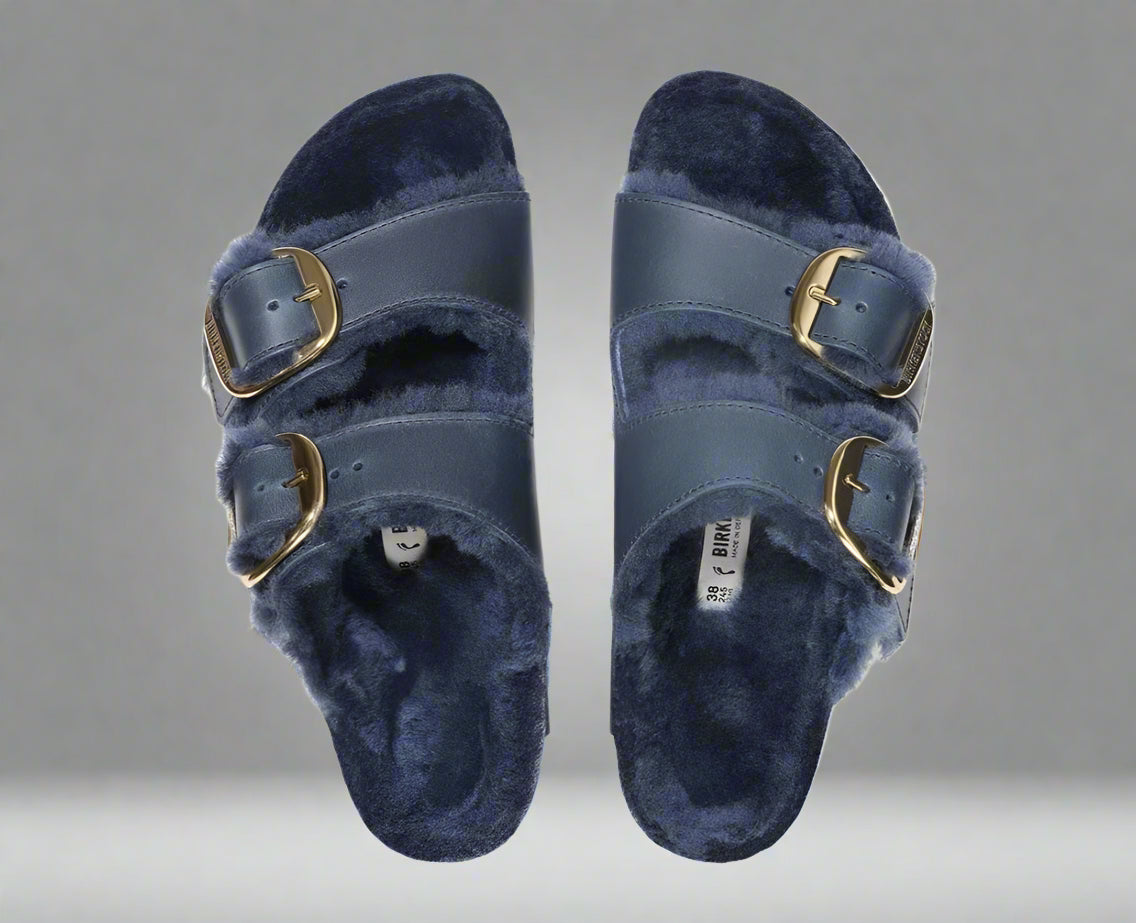 Arizona shearling bleu (grand boucles)