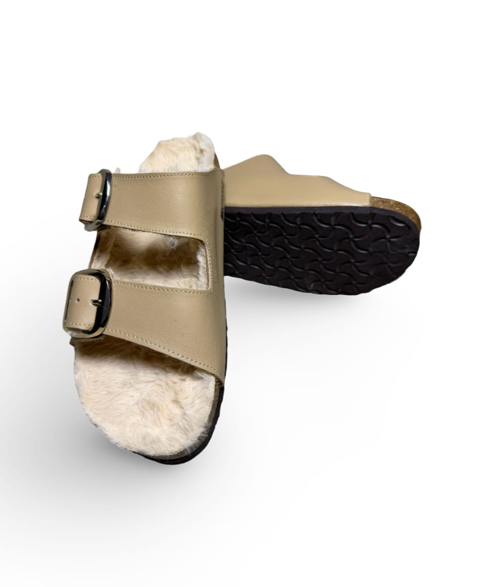 Shearling beige cuire